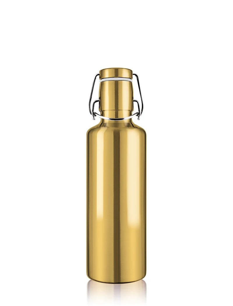 einwandige Edelstahltrinkflasche 0,75l in Gold