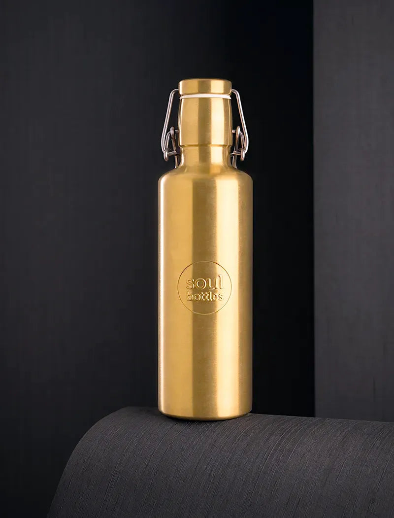 Edelstahltrinkflasche in Gold