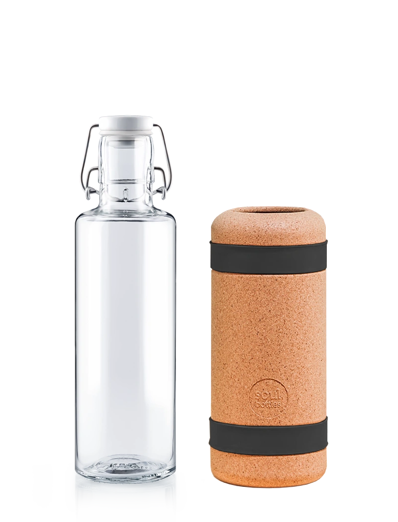 soulbottle set • pure + soulsleeve schwarz