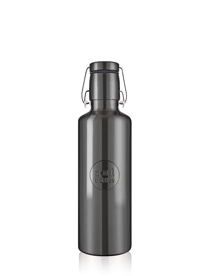 einwandige Edelstahltrinkflasche 0,75l in obsidian schwarz