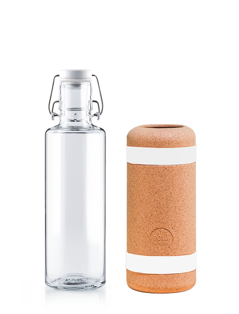 soulbottle set • pure + soulsleeve weiß